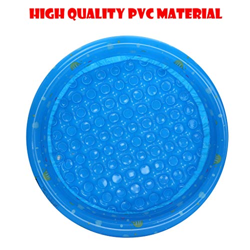 Kecar Inflatable Kiddie Pools Swimming Pool Float for Kids Baby Water Play Center Fun in Summer - Ship from USA Directly (Blue, 39.4×15.7")