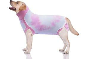 Puptoceed Dog Recovery Suit Dog Onesie for Surgery Female Spay Suit for Female Dog, Dog Surgical Recovery Neuter Suit Male Surgery Suit for Dogs Female, Dog Body Suits After Surgery Pink S