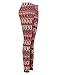 Bentibo Women's Fashion Floral Printed Spandex Leggings Skinny Pants Red S