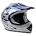 TCMT Dot Youth & Kids Motocross Offroad Street Helmet Blue Flame Motorcycle Helmet Silver Dirt Bike Helmet+Goggles+gloves M