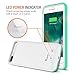 Trianium iPhone 8 Plus / 7 Plus Battery Case, Atomic Pro 4200mAh Extended Battery Charging Case Compatible with Apple iPhone 7 Plus and iPhone 8 Plus (5.5”) [ White/Turquoise] Power Juice Bank Case