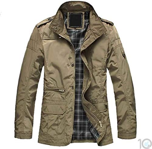 10dare Men's Casual Solid Business Bomber Jacket | Wind Proof | Outdoor Use Outer Layer | Stylish Polyester/Cotton Winter Wear [ HSN 62