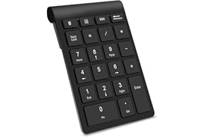 Bluetooth Number Pad, Wireless Numeric Keypad, Acedada 22-Key Portable Slim Numpad Financial Accounting Data Entry, External 