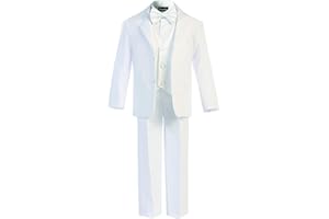 OLIVIA KOO Boy's Classic Tuxedo Suit with No Tail