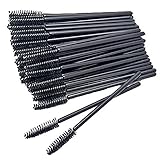 100/200 PCS Disposable Eyelash Mini Brush Mascara Wands Applicator Makeup (Black)