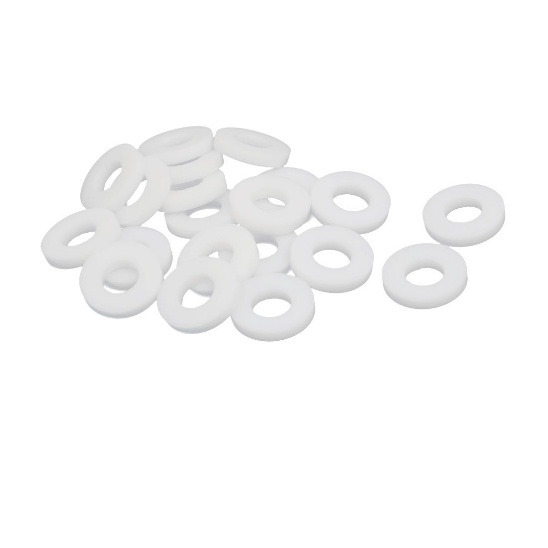 sourcingmap PTFE Flat Washers 18mm OD 8mm ID 3mm Thickness Sealing Gasket for Faucet Pipe Water Hose, White, Pack of 20