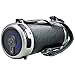 Woozik S29 Portable Loud Bluetooth Boombox Speaker - with Micro SD Card, Aux, Back-lit LED Light, FM Radio, Rechargeable Battery, Leather Cover & Strap, and 4