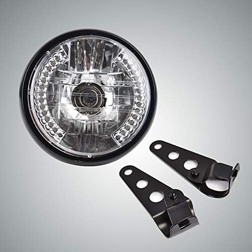 7" Motorcycle Headlight 2250LM PC Lens Amber LED Turn Signal Light Bulb