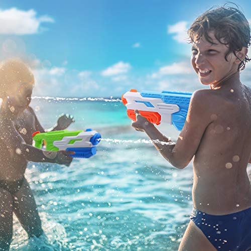 PESUMA Water Guns for Kids, 2 Pack Super Water Blaster Soaker Squirt Guns 800CC 33 Feet Water Gun Summer Swimming Pool Beach Sand Outdoor Water Fighting Play Toys Gifts for 3-12 Year Old Boys Girls