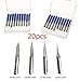 YIYATOO 20pcs 10&deg; 15&deg; 20&deg; 30&deg; 3.175mm Carbide PCB Engraving Bits CNC Router Tool 0.1mm primary