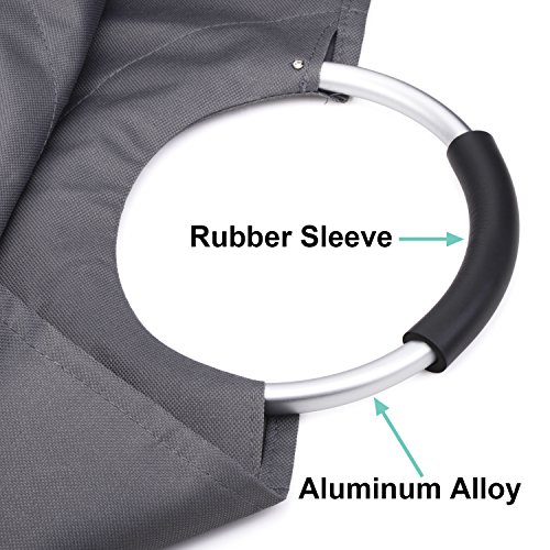 TIMMY Laundry Basket Large Foldable Fabric Laundry Hamper,Portable Storage Bag with Carry Handles for Dirty Clothes(Grey) - Thumbnail 2