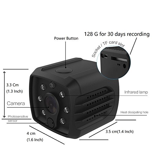 Versatile Dash Cam Wifi with Battery Rear View Camera 1080P with Magnet Audio support SD Card recording Motion Detection/Night Vision For Smart Phone/Pad/PC Mini Hidden Camera Baby Monitor Nanny Cam