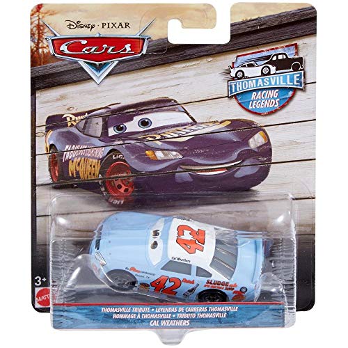 Disney Cars Thomasville Racing Legends 1:55 Die Cast Car #42 Cal Weathers