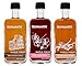 Runamok Maple Syrup Gift Box | Oprah's Favorite | Special Present For Holidays | Bourbon Barrel-Aged, Hibiscus Flower & Cinnamon+Vanilla Infused | 3 Bottles of Real Maple Syrup | 8.45 Fl Oz (250mL)