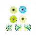 Bande Masking Roll Sticker Masking Tape Gerbera Mini Bouquet Green for Scrapbooking DIY (BDA215)