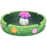 YukaBa Mushroom Ash tray w/Cigarette Snuffer for ashtrays Green