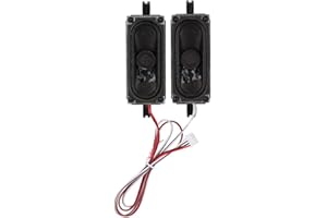 Lazmin TV Speaker, 2Pcs 4 Ohm 5W, Black, Minimalist Style, Wired, Stereo, 2.0 Channel, Limited Warranty, Suitable for LCD TV,