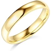 14k White or Yellow Gold 4mm Plain Wedding Band