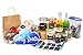 COLIBROX Chalkboard Labels for Jars - 83 Premium Chalk Stickers for Jars + Erasable White Chalk Marker to Decorate Your Kitchen Pantry Storage & Office