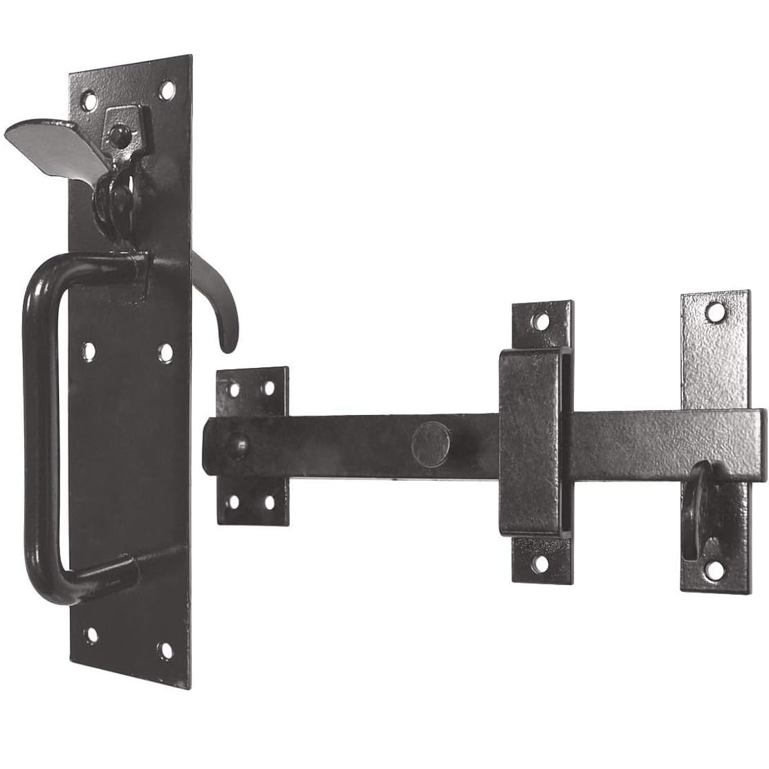 Merriway BH02043 Heavy Duty Suffolk Thumb Latch, Black 180mm (7.2 inch)