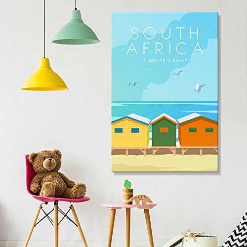 South Africa Travel Illustrations Canvas Art Wall26