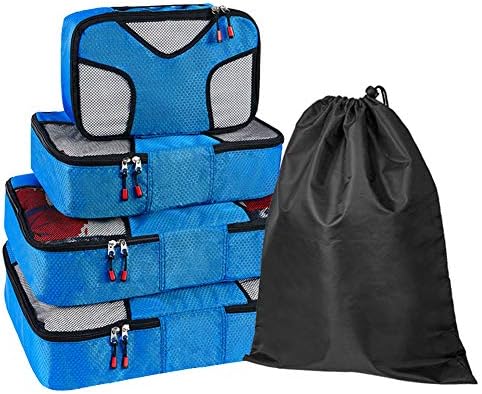 Magicbags Packing Cubes for Travel,5 Set Lightweight Luggage Packing Organizers with Laundry Bag