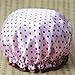 6Pcs Assorted Satin Shower Caps, Creatiee Waterproof Elastic Band Bath Cap Bathing Hair Cap Kitchen Cap with Double Layer for Adults(Dots Style)