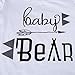 MIOIM 3pcs Baby Boys Girls Letter Romper Bear Pants Knotted Hat Coming Home Outfits