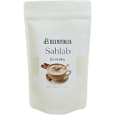 Blentolia Sahlab Drink Mix &ndash; Traditional Turkish Hot Beverage &ndash; Creamy, Sweet &amp; Aromatic &ndash; Just Add Milk &ndash; 200g Resealable Pouch