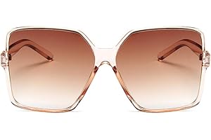 Dollger Oversized Square Sunglasses for Women Big Large Wide Fashion Shades for Men UV Protection Unisex