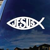Jesus Fish Christian Cross Car Truck Laptop Sticker Decal 5