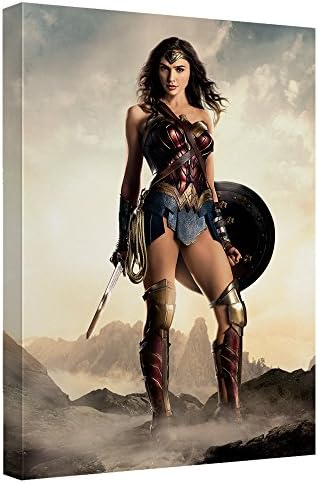 Wonder Woman -- Justice League Movie -- Stretched Canvas Framed Artwrap, 8x12