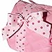 Private Label Girl's Silver Hooks Quilted Nylon Dance Duffle Bag with Polka Dot Bow, Light Pink