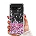 Galaxy S10 Plus case SunStory Luxury Fashion Design with Moving Shiny Quicksand Glitter and Double Protection with PC layer and TPU Bumper Case for Samsung Galaxy S10 Plus/S10+ Phone (Rose Gold)