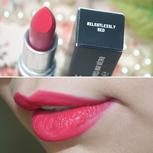 mac retro matte relentlessly red
