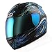 Motorcycle Street Bike Blue Dragon Full Face Adult Helmet