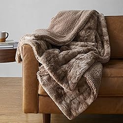 Amazon Basics Fuzzy Faux Fur Sherpa Throw