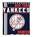 New York Baseball Team Emblem Waterproof Shower Curtain Blue Design Polyester for Bathroom Decoration 60 x 72 Inches with 12-Pack Plastic Hooks