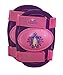 PlayWheels Disney Princess Glitter Kids Roller Skates with Knee Pads - Junior Size 6-12