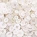 600-700Pcs White Buttons for Crafts Bulk Assorted Sizes White Craft Buttons for Crafting, DIY, Birthday Decoration, Party Decor