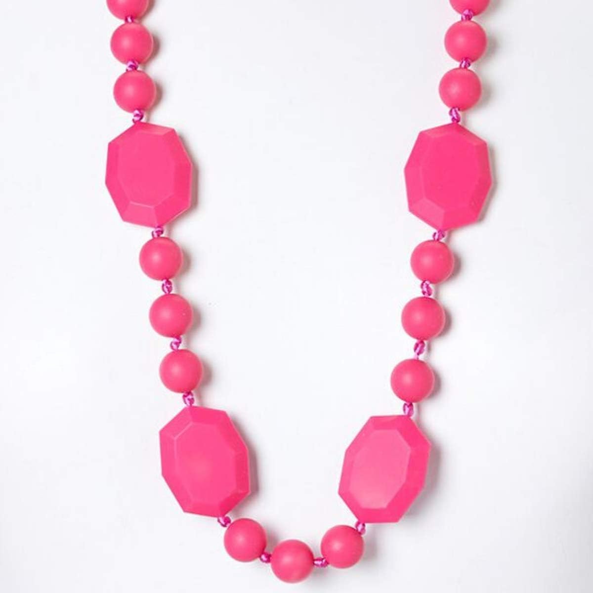 pink teething necklace