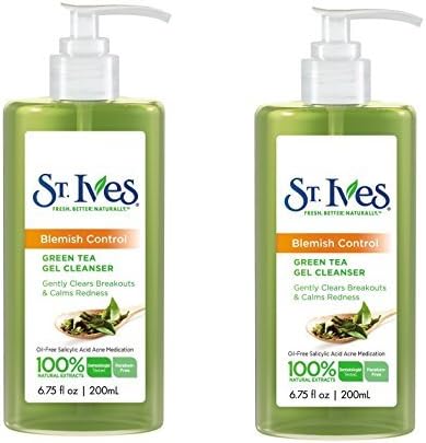 St. Ives Blemish Control Green Tea Gel Cleanser ( ) 200 Ml Each With Ayur Soap by St. Ives