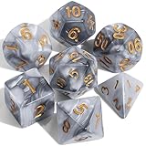 CiaraQ DND Polyhedral Dice Set with a Black Dice