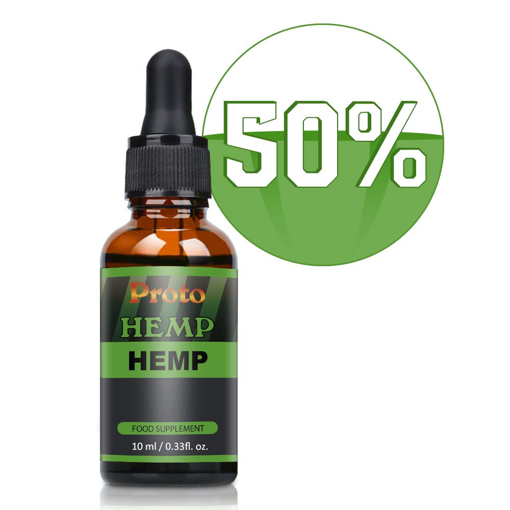 ProtoHemp Immune Support | Hemp Natural Oil | Fatty Acids - Omega 3-6-9, Vitamin-C-E | Vegan & Natural |10ml-1000MG high Strength
