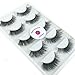 Luxurious 100% Siberian Mink Fur 3D False Eyelash LASGOOS Degisn Natural Messy Corner Thick Volume Fluffy Soft Fake Eyelashes 5 Pairs/Box (A19)