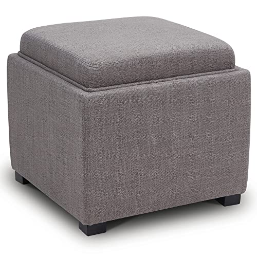 CHITA Storage Ottoman Cube (with Tray),Footrest Stool Seat Serve as