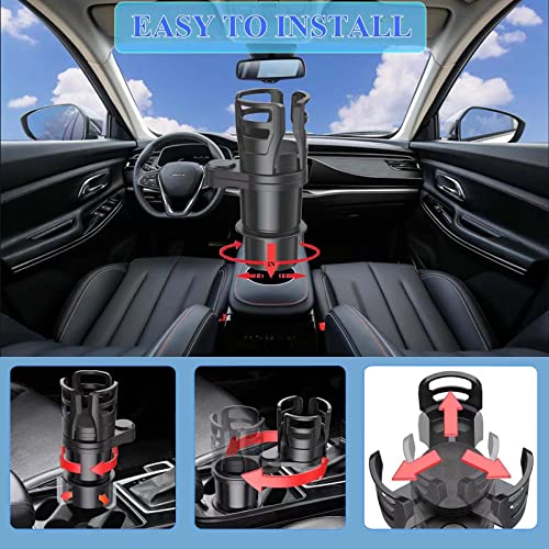 Dual Cup Holder Expander for Car, 2 in 1 Multifunctional Car Cup Holder