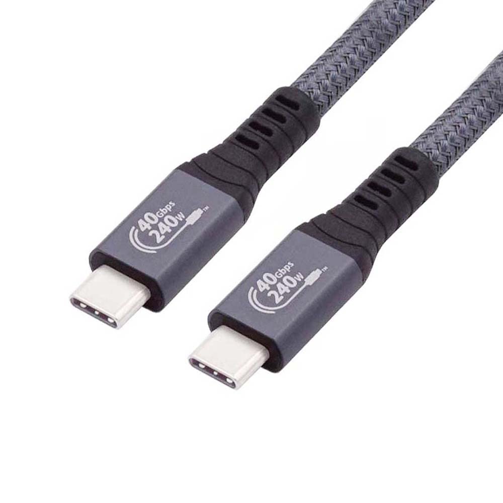 CY Cable USB4 USB-C 240W Type-C Male to Male Cable 48V 5A Compatible with USB4.0 40Gbps 8K 100W Charging for Laptop Tablet Phone