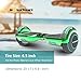 Hoverboard Two-Wheel Self Balancing Electric Scooter UL 2272 Certified, Metallic Chrome with Wireless Speaker and LED Light (Chrome Green)