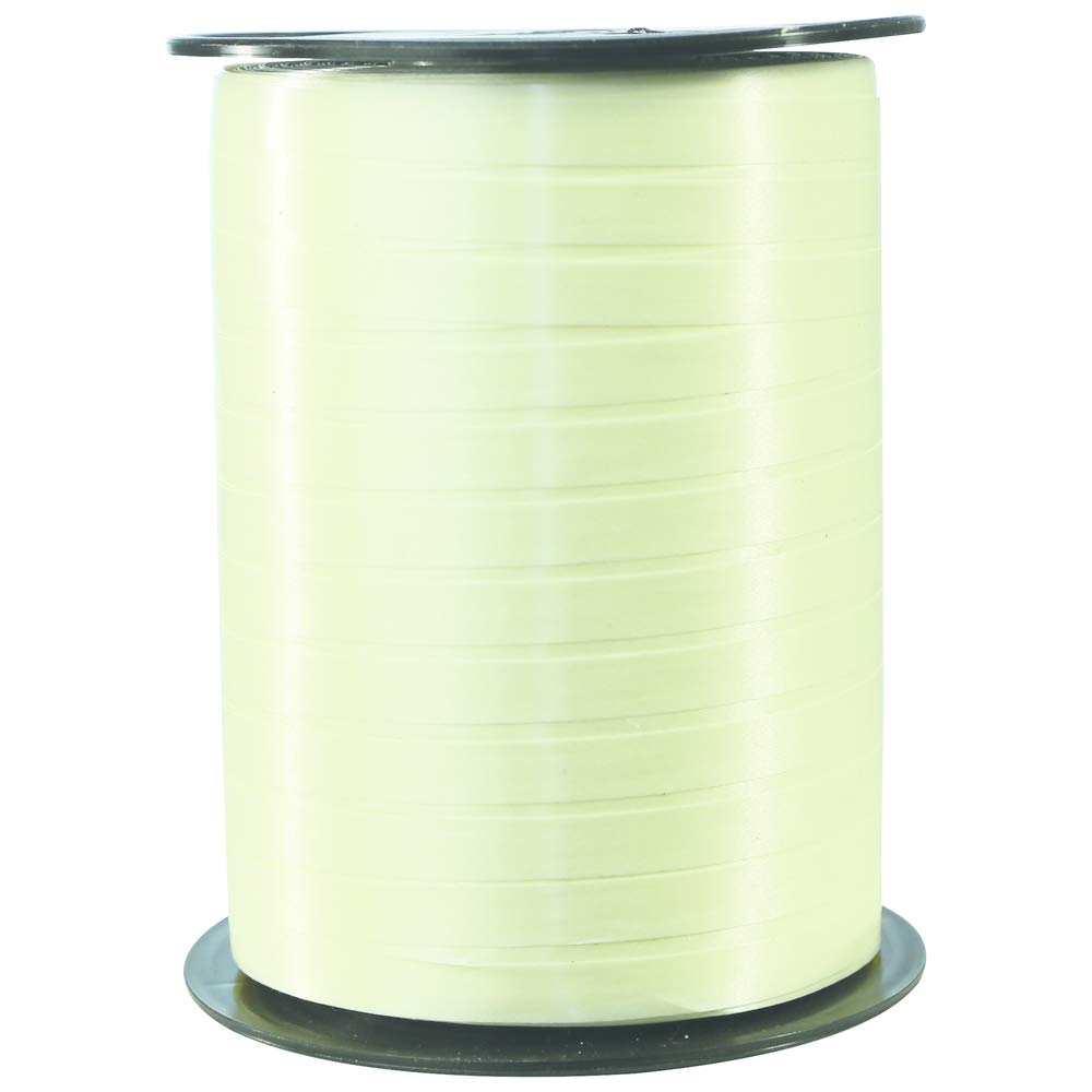 Clairefontaine 601702C - One Roll of Smooth Ribbon - Dimensions: 500m x0,7 cm - Colour: Ivory - Decorative gift ribbon - DIY - Gift wrapping accessory